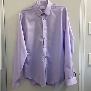 Calvin Klein slim fit lavender shirt, 36/37